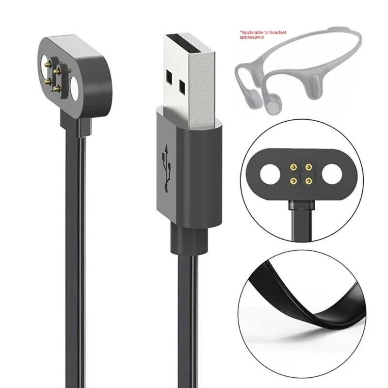 

Магнитный зарядный кабель USB-шнур питания для гарнитуры с костной проводимостью Mojawa RunPlus, провод зарядного устройства, удобный и прочный