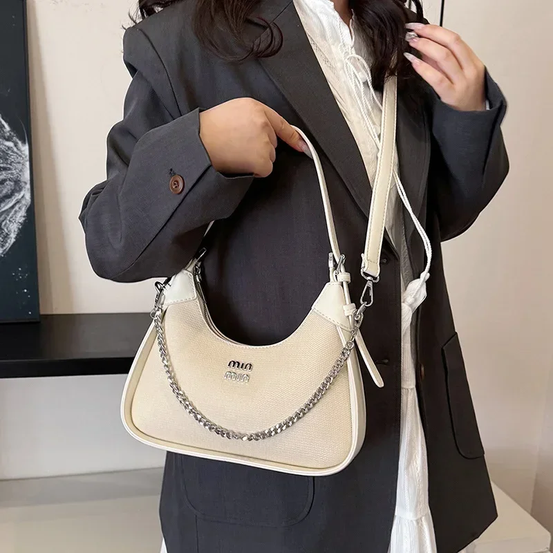 

2025 Early Spring New! Simple Casual Women's Armpit Bag - High-End Modern Shoulder Bag for Eco-Conscious Fashionistas