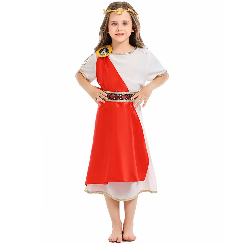 

Roman Princess Carnival Halloween Fancy Dress Up Enfant Greek Goddess Costume New Arrival 2026