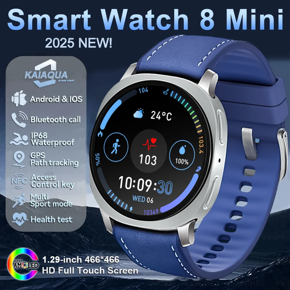 

Watch 8 Mini GPS Track 2025 New Smart Watch For Men Women Health Sport AMOLED Heart Rate Bluetooth Call Waterproof Watch 8 Ultra