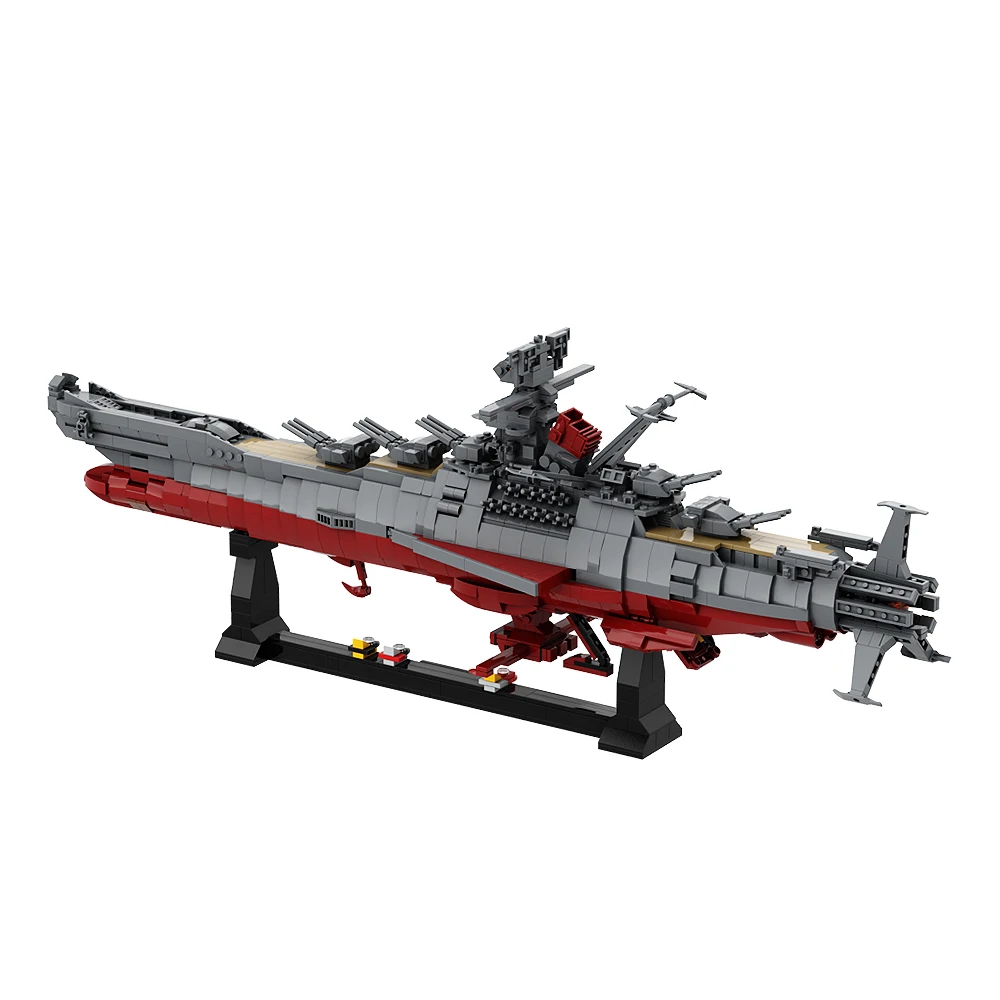 Moc Space Battleship Yamato Spaceship Building Blocks Model Military Weapon Space Ship Model Building Blocks Kids Adult Gifts