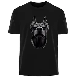 Handsome Doberman Print Summer High Quality Men's 100% Cotton Breathable T-Shirt Outdoor Casual Fashion Men's Street Wear