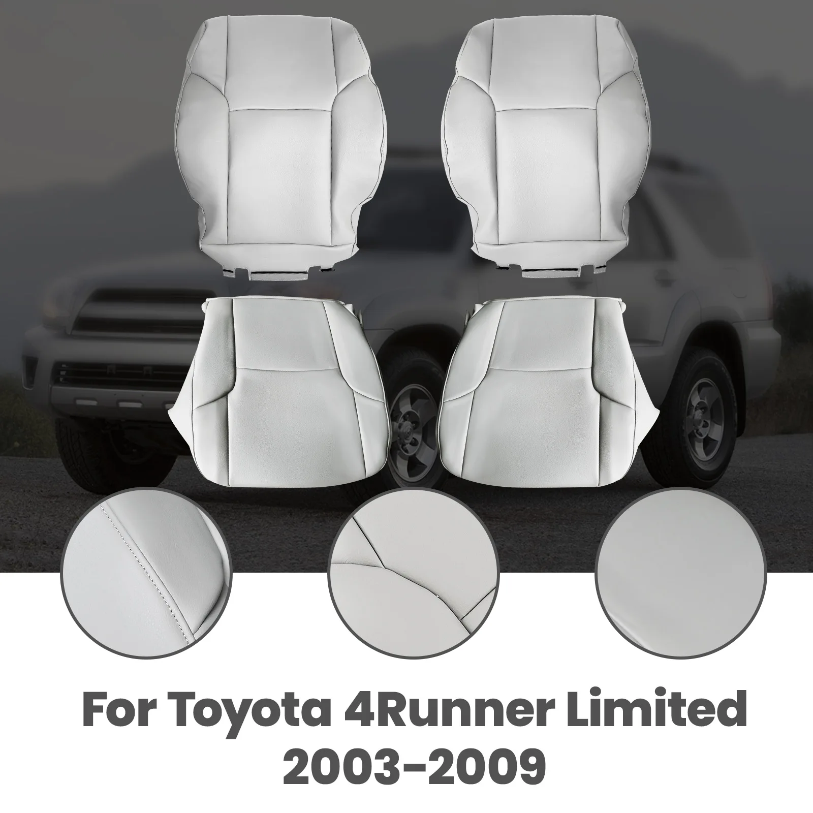 

Front Driver & Passenger Leather Seat Cover For Toyota 4Runner Limited 03-09