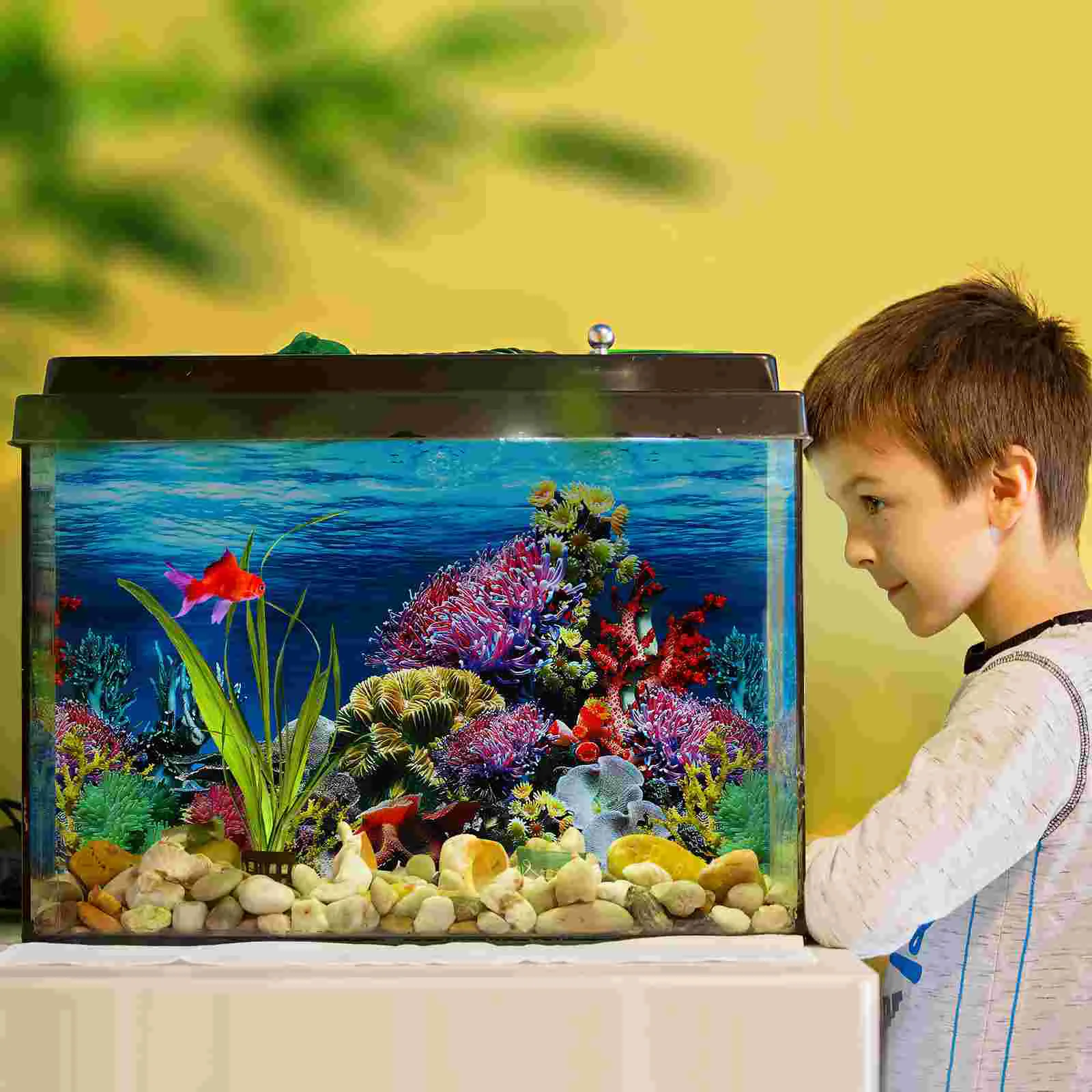 30 X42cm Background Adhesive Decal Wall Sticker Paper Fish Tank Decorate Aquarium Wallpaper The Sea Tanks