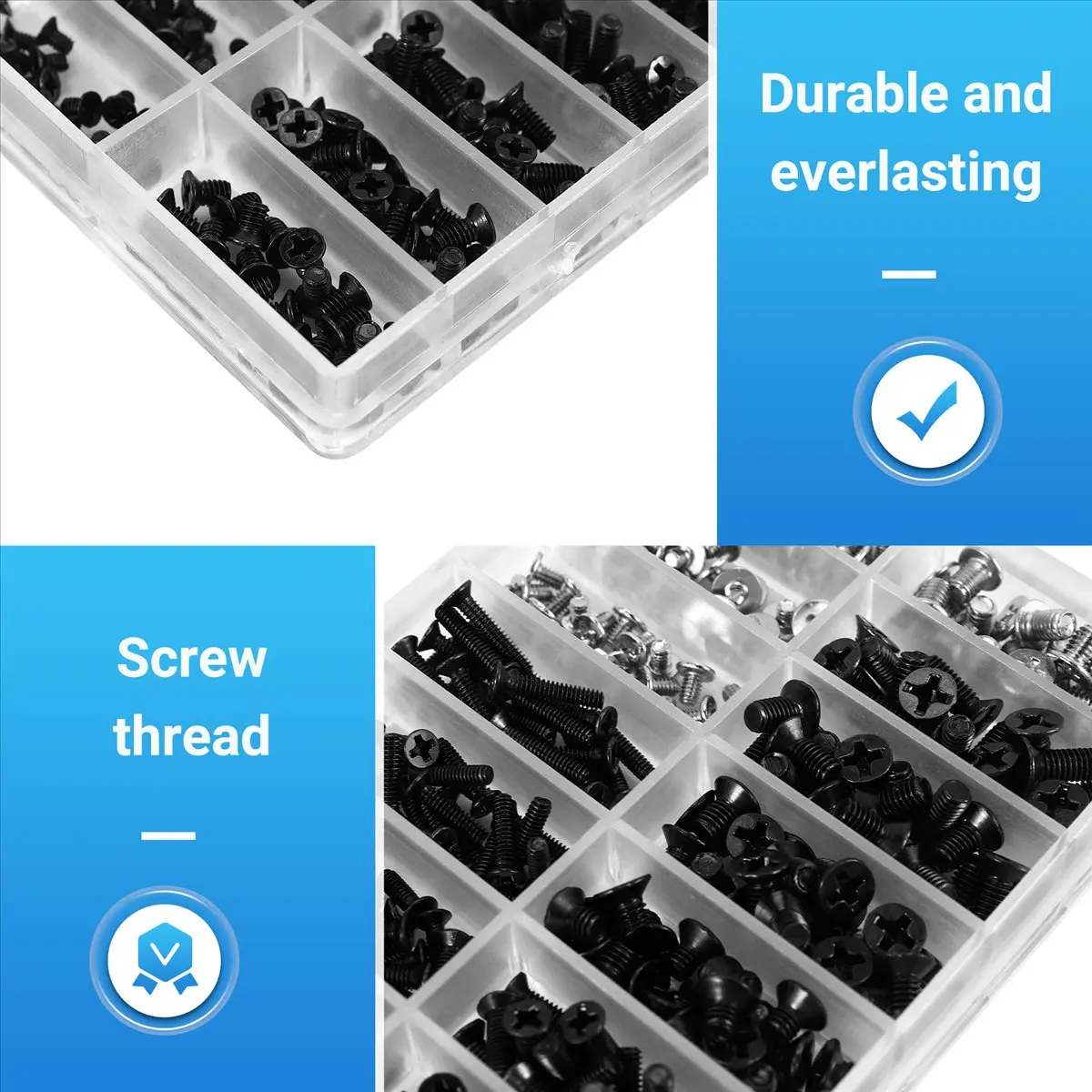 A46U 355Pcs PC Screws Assorted Set M2 M3 M2.5 Computer Screws HDD M.2 SSD Screws for Universal Laptop PC Computer Repair
