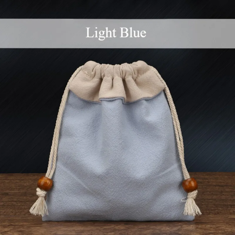 휴대용 팔찌 구슬 끈 가방, 여행용 쥬얼리 키, 이어폰 케이블 거치대 정리함 가방, 린넨 드로스트링 백, 13*15cm, 1 개