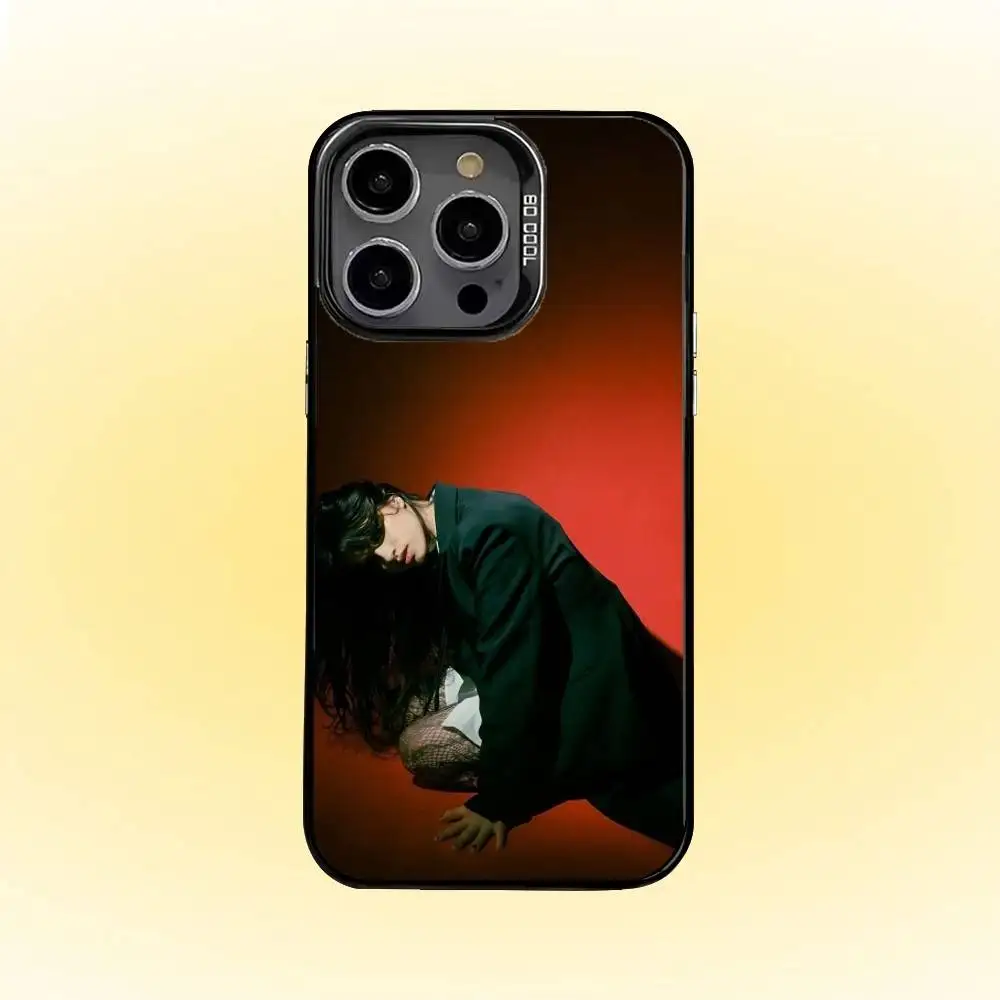 Funda de teléfono A-Ari Singer Abdul para iPhone 16,15,14,13,12,11,Pro,MAX gris mate silicona negra