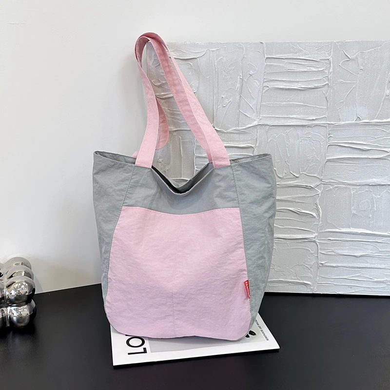 

Оксфордская лоскутная сумка-тоут на молнии, весна/осень, новые женские сумки, 2025 г., высококачественная универсальная сумка на плечо большой вместительности