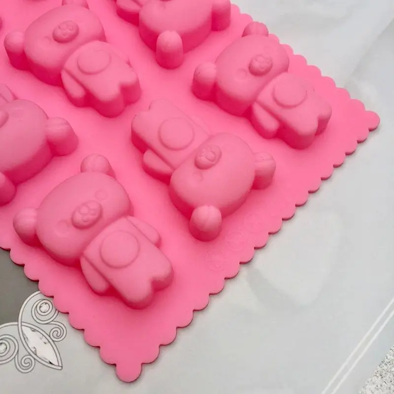 Rilakkuma Mould Cartoon Cute 3D Silicone DIY Gummies Biscuits Cake Desserts Chocolate Kitchen Cutting Ice Cube Tray Tools Mold - view 6