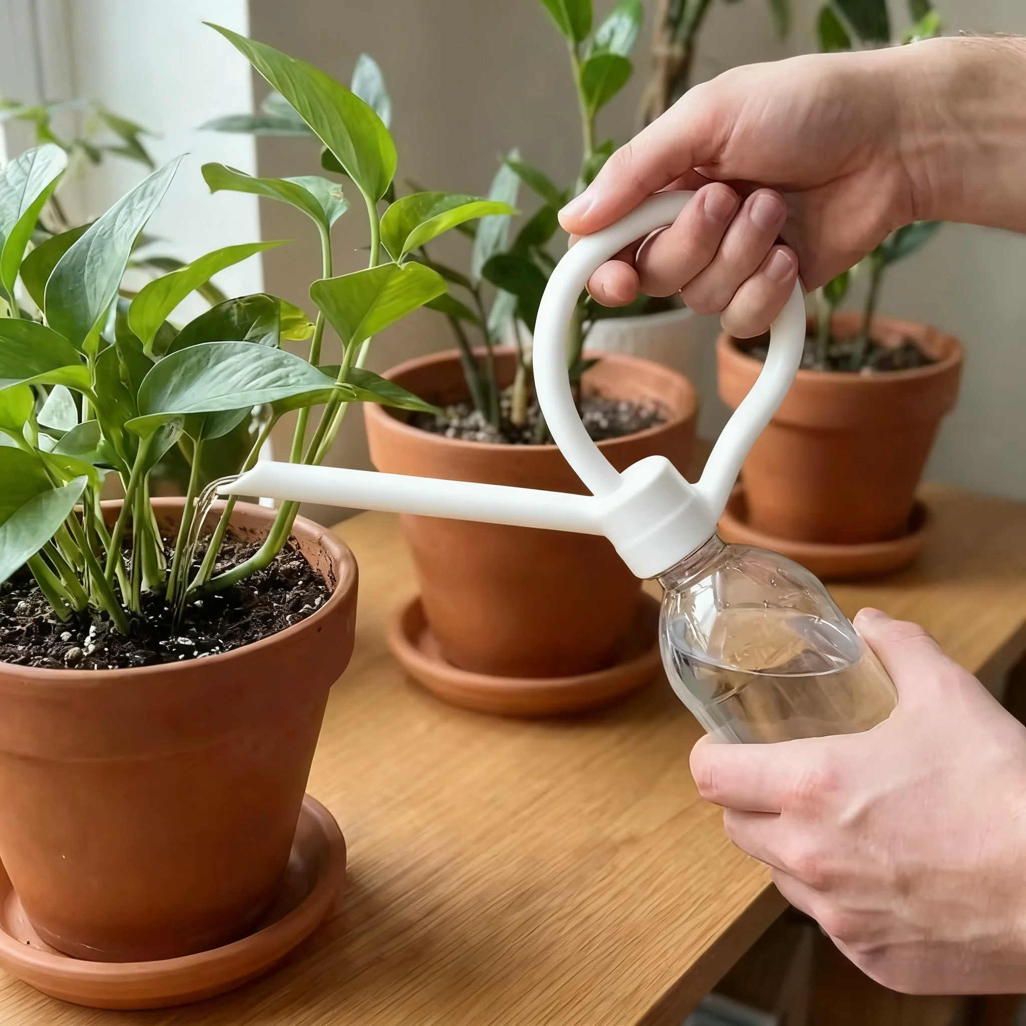 Simple DIY Watering Can Nozzle Creative Plant Watering Device Convert Ordinary Plastic Bottles Into Gardening Tools