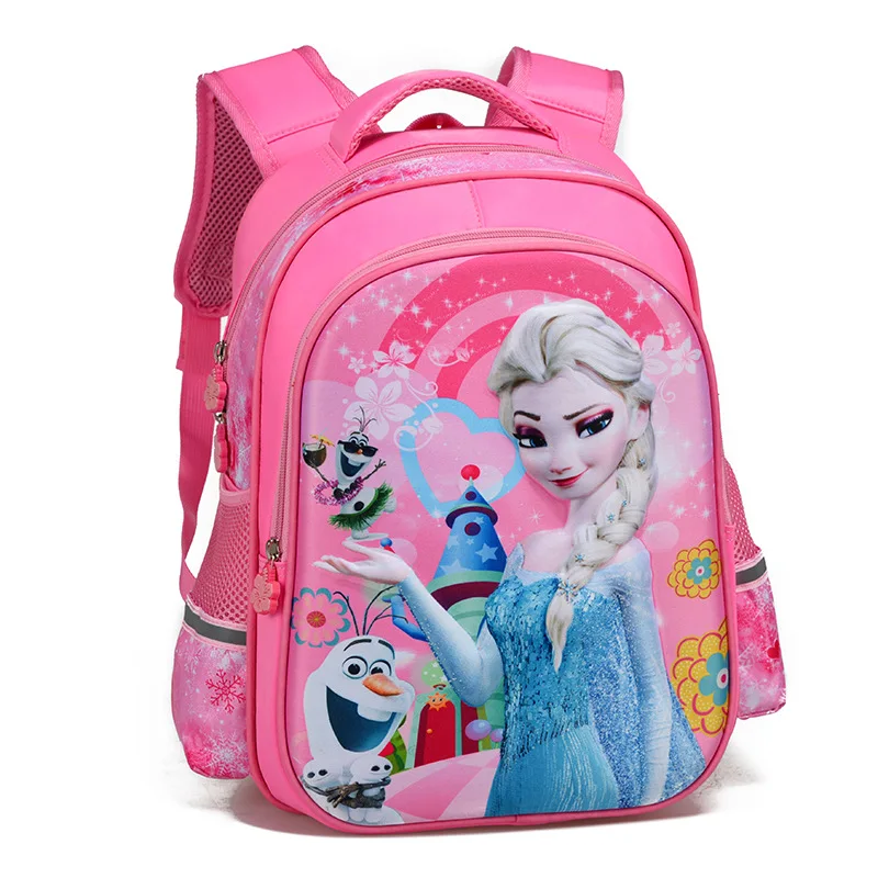 Disney dondurulmuş Elsa Anna karikatür okul çantaları kız sırt çantası çocuk ilkokul öğrencileri Schoolbag çocuklar kompozit çanta Mochila