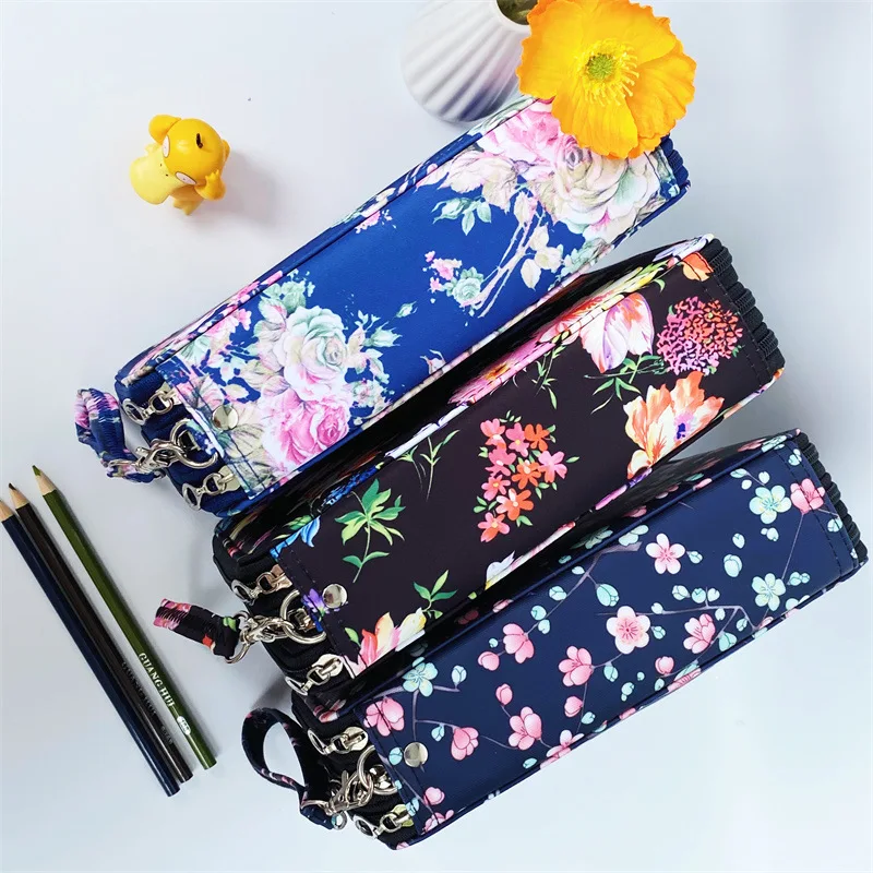 Imagem -05 - Grande Capacidade Pencil Case Material Escolar Estética Pen Bolsa Compartimento Papelaria Art Box Organizer 120 Slots 200 Slots