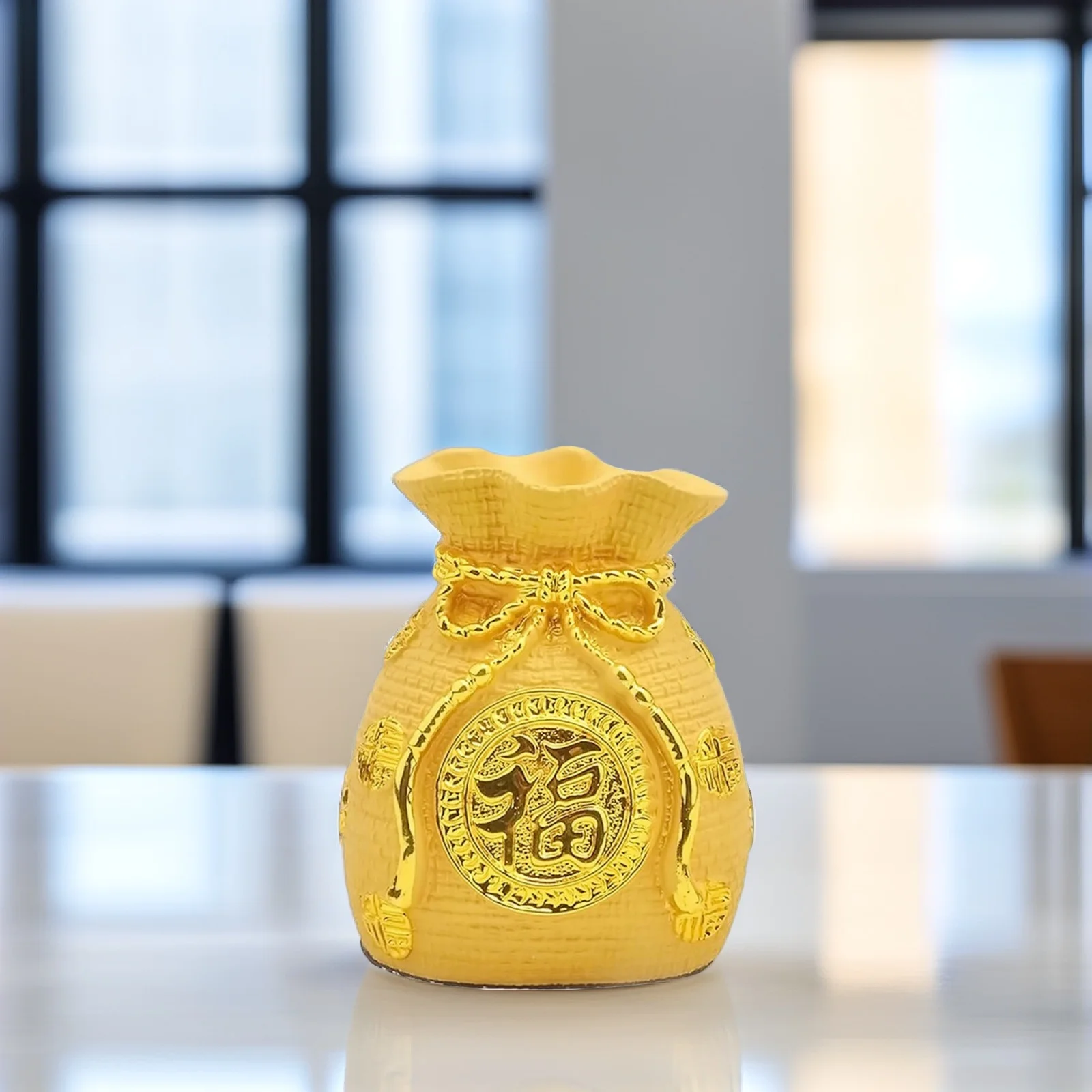 

Rabbit Lucky Bag Piggy Bank Small Resin Money Box Adorn Creative Desk Decor New Year nament Car Figurine Statues