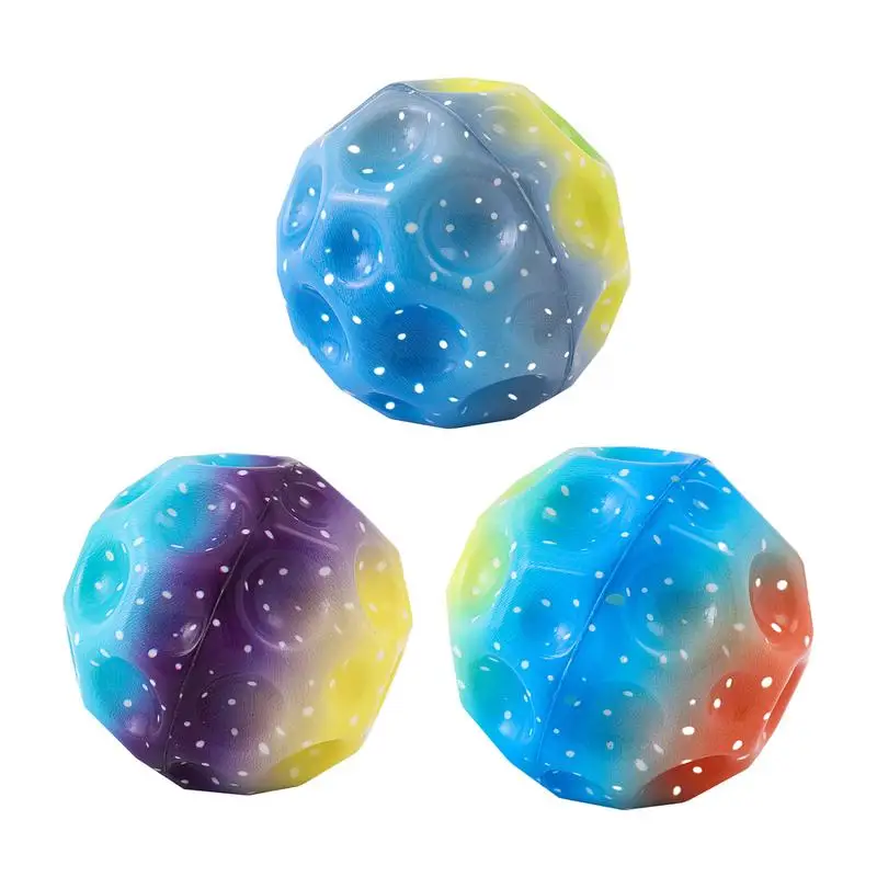 High Bounce Hole Ball Colorful Space Ball Soft Interaction Bouncy Ball Jumping Rubber Ball For Children Kids Outdoor Beach Toys