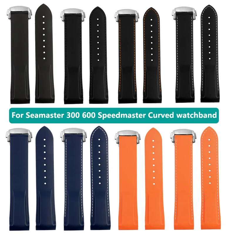 20mm-21mm-22mm-pulseira-de-silicone-masculina-para-omega-seamaster-300-observatorio-oceano-universo-600-speedmaster-pulseira-de-relogio-curvada