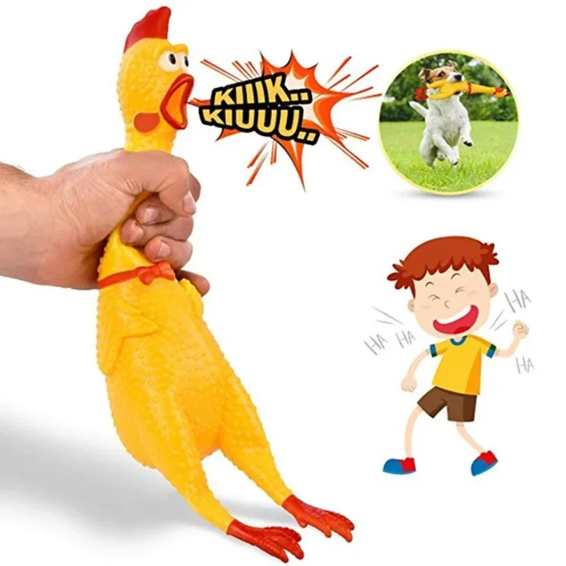 

Screaming Chicken Squeeze Sound Toy Pets Dog Toys Product Shrilling Decompression Tool Squeak Vent chicken Chicken Interesting