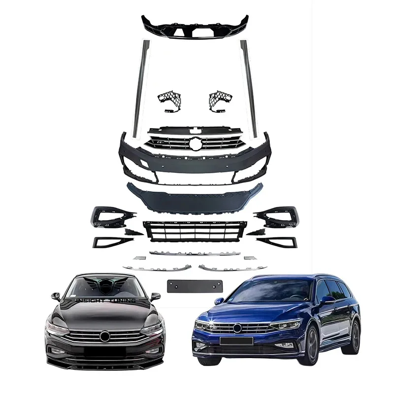 

Convertion Fog Light Cover Grille Front Bumper 2020 Bodykit for VW Passat B8.5 Convert to B8.5 R Line Body Kit