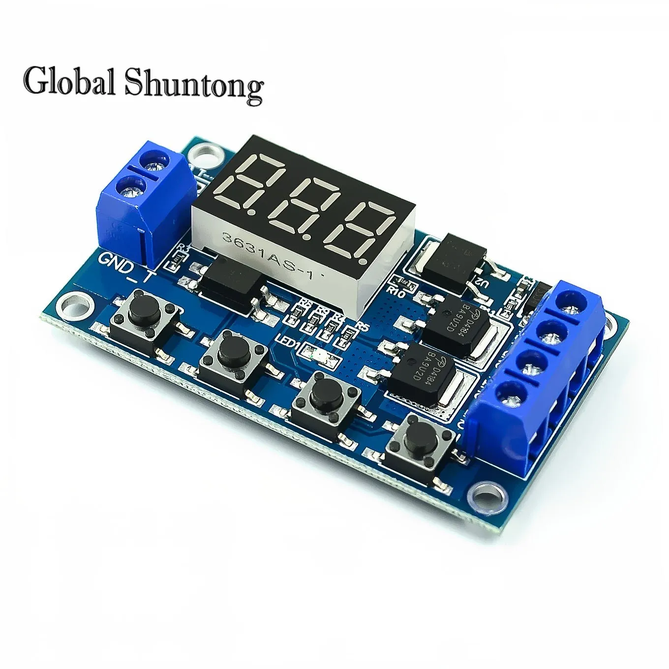 5PCS DC 12V 24V Dual MOS LED Digital Time Delay Relay Trigger Cycle Timer Delay Switch Circuit Board Timing Control Module DIY