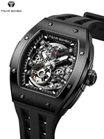TSAR BOMBA Men’s Mechanical Skeleton Watch 316L Stainless Steel Sapphire Crystal Luminous Shock Water Resistant photo 5