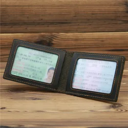 Genuine Leather Driver License Wallet Credit Card Holder Front Pocket Wallet for Men Women Leather Slim ID Driver License Cover