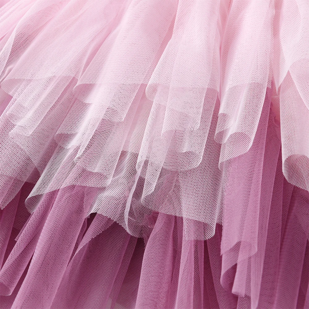 VIKITA Kids Tutu Skirt for Girls Mesh Tulle Irregular Ballet Dance Prom Gown Girls Birthday Party Princess Skirts Kids Clothing