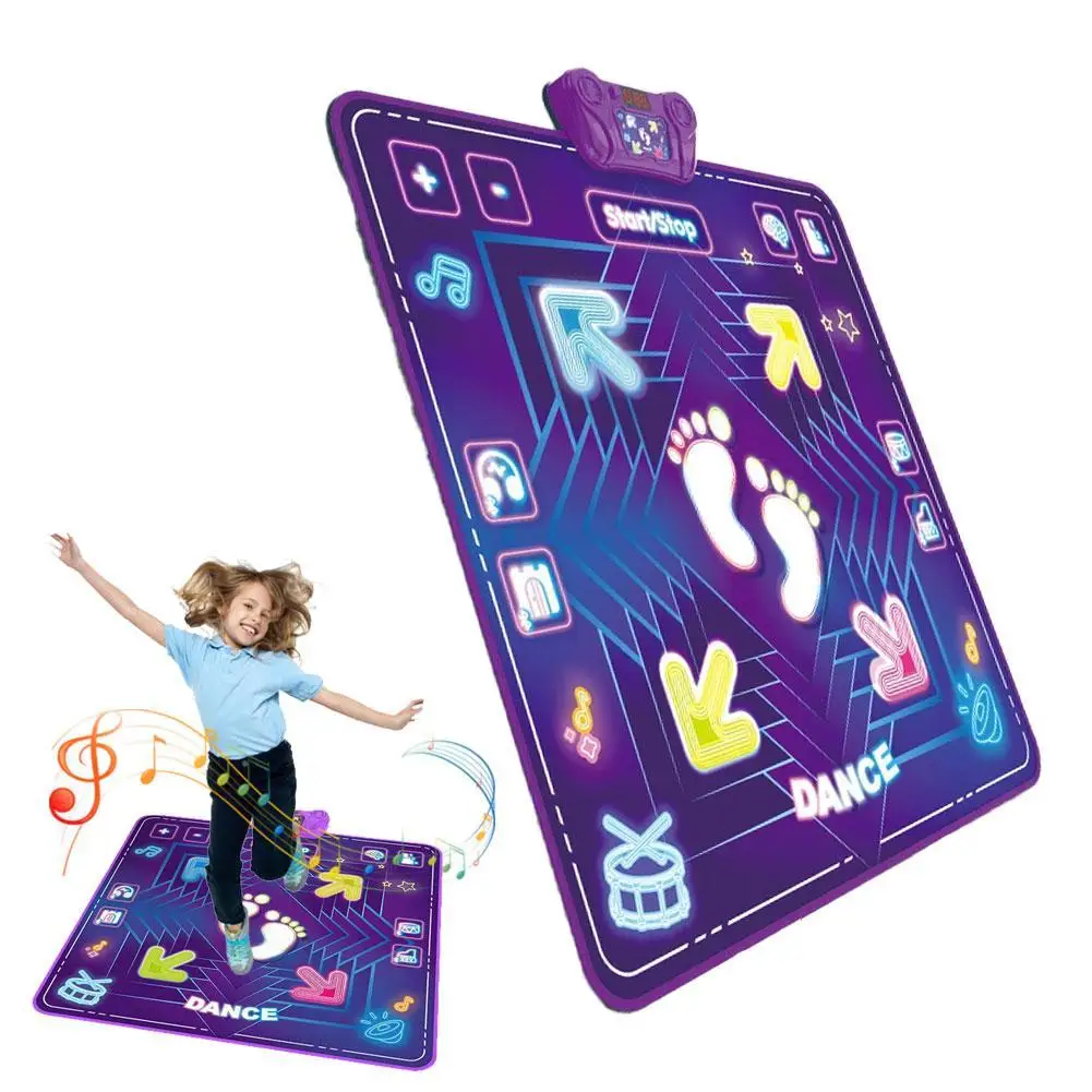 

Детский электронный танцевальный коврик, танцевальный коврик для двоих игроков, 9 уровней, музыкальный коврик для детей, развитие моторики