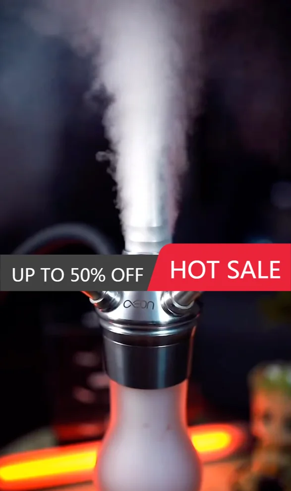 AEON AE5 Premium Plus Hookah Shisha 2-4 Hose High Quality Stainless Steel Large Hookah With Glass Bottle
