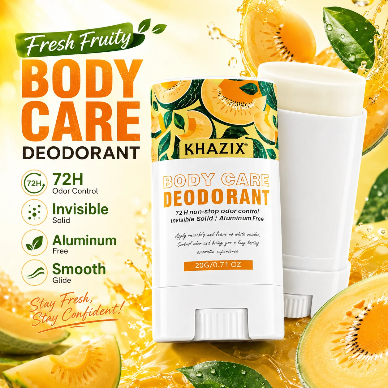 Underarm Deodorant Stick|Dual-Active Odor Fighting Formula|Shea Butter & Essential Oils Infused|Gentle Long-Lasting Freshness.Bo
