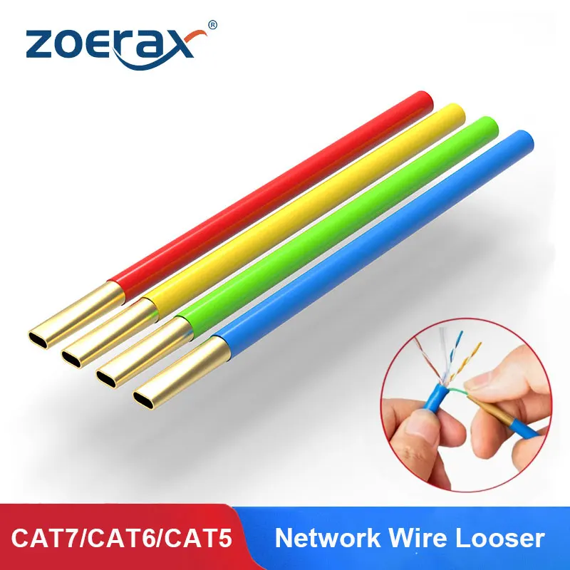 Zoeraxネットワークケーブルブラッドーザー、エンジニアツールはcat5/cat6/cat7および電話回線用のワイヤーコアセパレーターを取ります