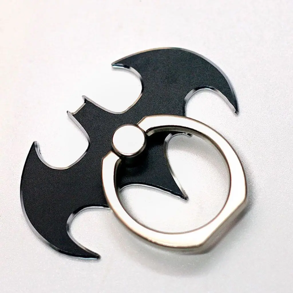 حامل هاتف معدني حامل خلفي متين ملصق قوي عالمي باتمان مضاد للسقوط حلقة معدنية كاملة مشبك حلقة هاتف دوارة