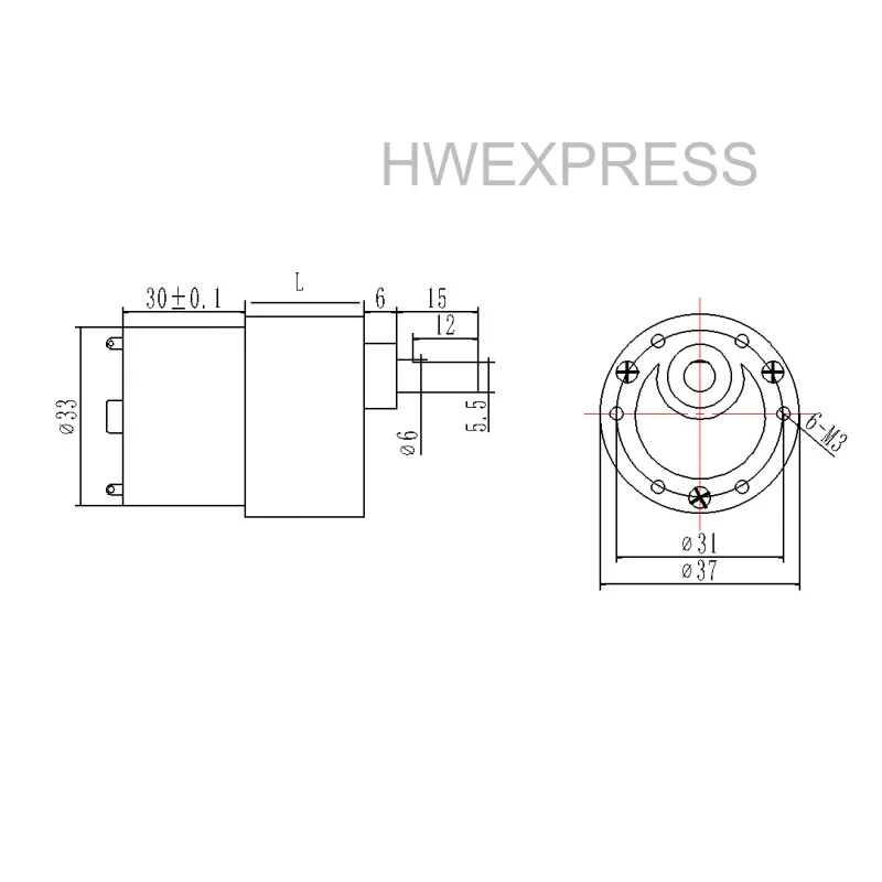 37-528Reductiemotor Miniatuur reductiemotor Volledig metalen reductiemotor met hoog koppel6V12V24V