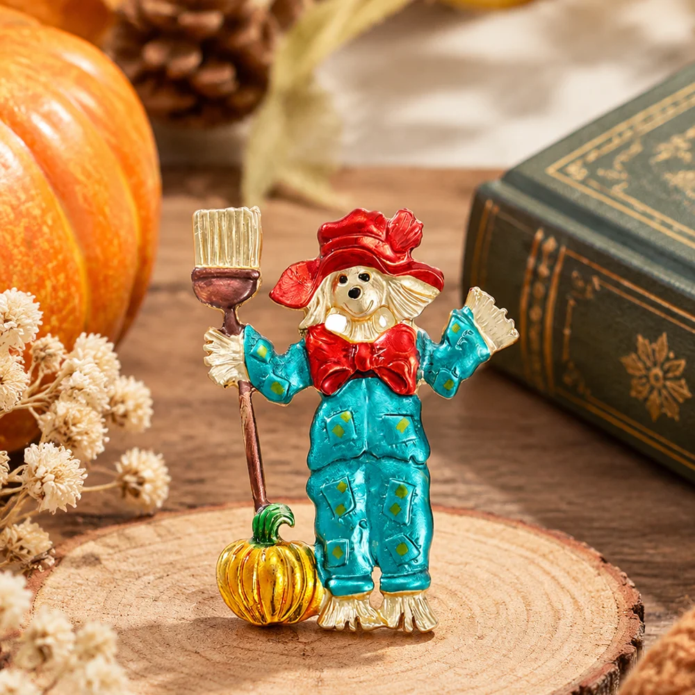 Christmas Gnome Enamel Brooch Crystal Gingerbread Man Candy Cane Lapel Pin Winter Holiday Costume Jewelry Gift for Women