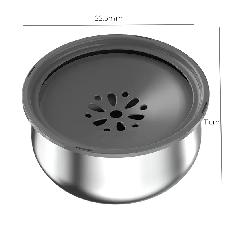 Dog Cats Buoyancy for Water Accessories Steel Floating Splash-proof Feeder Bowl Drinking Bowls Stainless