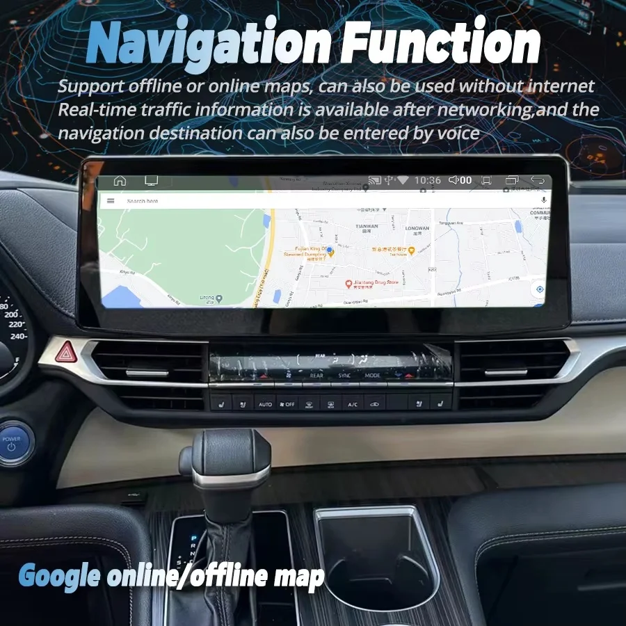 AF لتويوتا جرانفيا سيينا 2021 2022 2023 2024 أندرويد 13 راديو السيارة التلقائي السيارات الوسائط المتعددة مشغل ستيريو لتحديد المواقع نافي رئيس وحدة