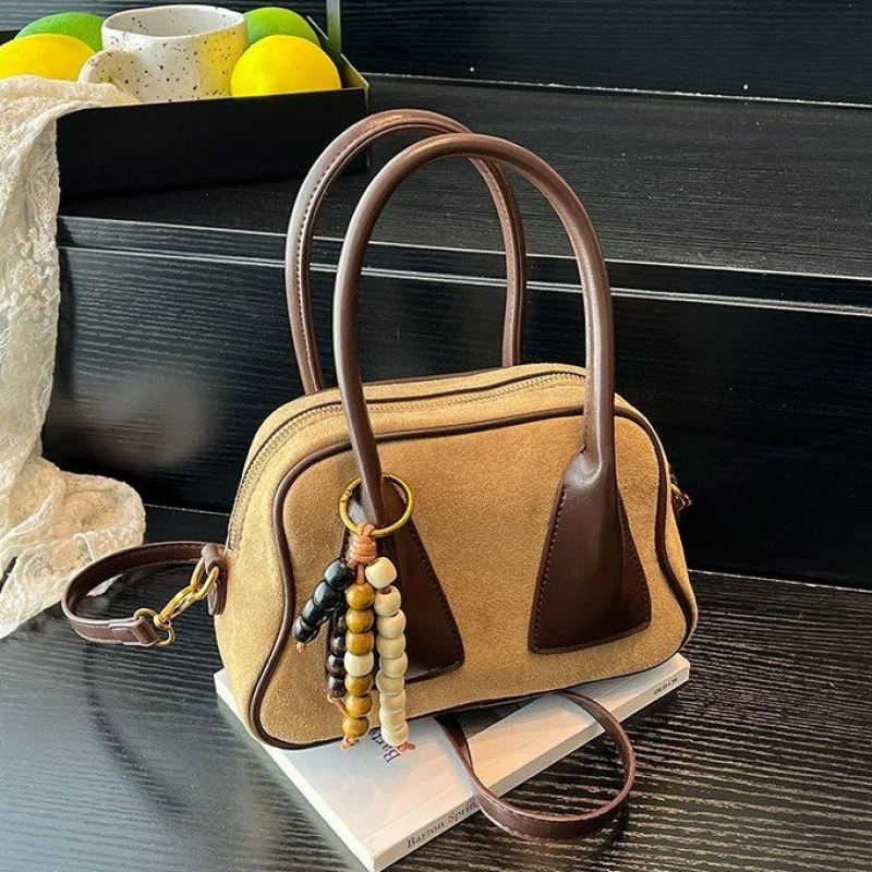 

High-End Women's Casual Leather Tote Bag Paris Fashionable Elegant Ladies Simple Vintage Messenger Bag