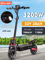 BOYUEDA Q7Pro Max E-Scooter 3200W Dual Motor 52V28AH Battery NFC Activated App Control Escooter Silent Tires Electric Scooter