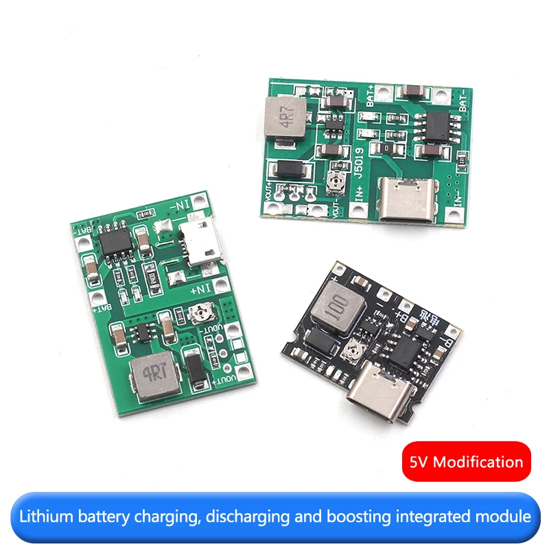 Boost module 3.7V to 9V 5V modified 18650 lithium battery charging boost discharge integrated adjustable module 2A