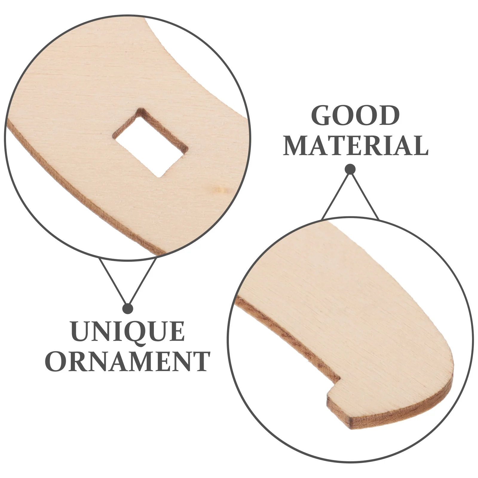 

24Pcs Wood Slices Decor DIY Unpainted Wooden Cutouts Natural Horseshoe Ornaments Craft Supplies Wood Trim Molding Decorative