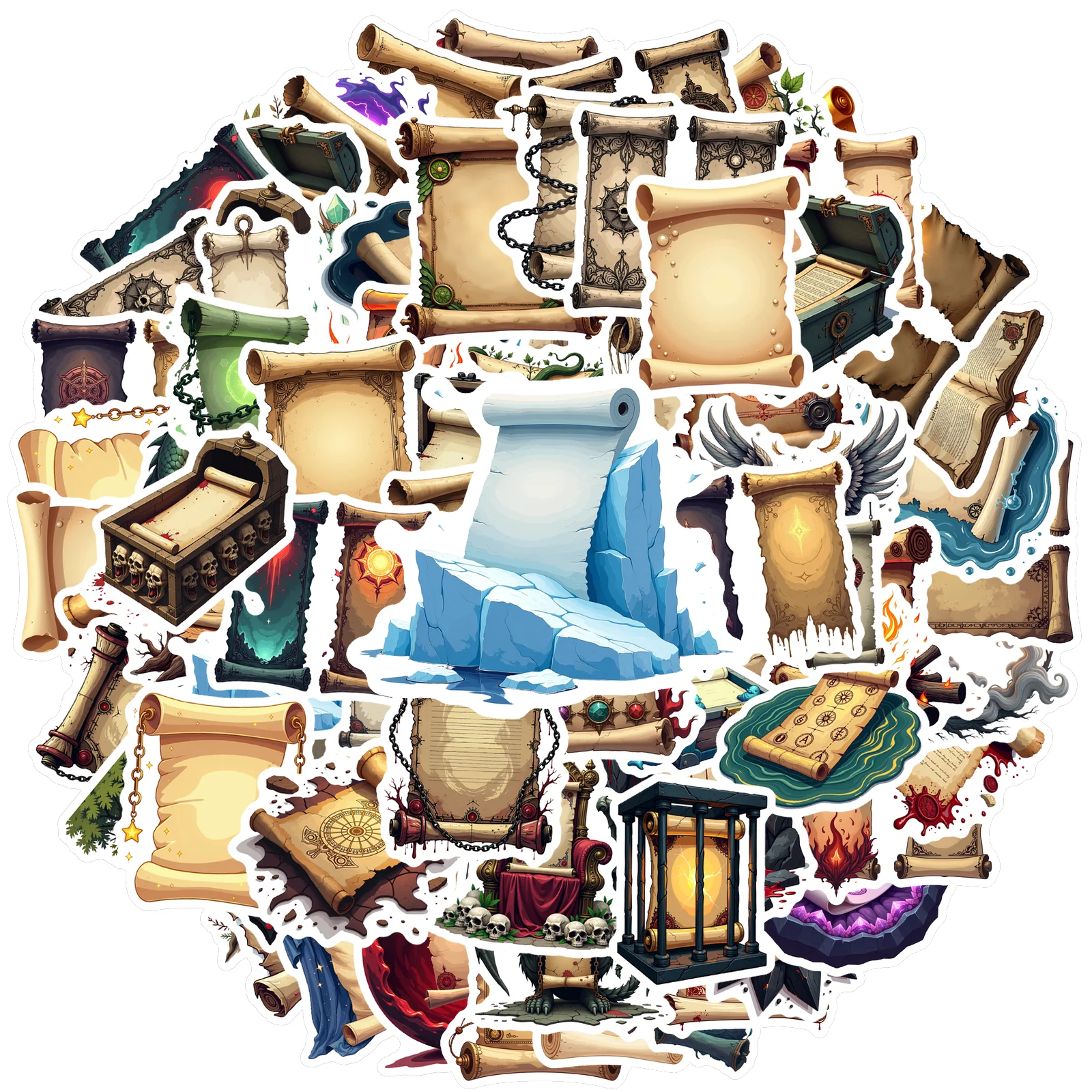 35 قطعة-100 قطعة ملصقات سحرية غامضة المعلم مكافأة ملصقات DIY بها بنفسك الهاتف المحمول سجل القصاصات الدراجة الغيتار