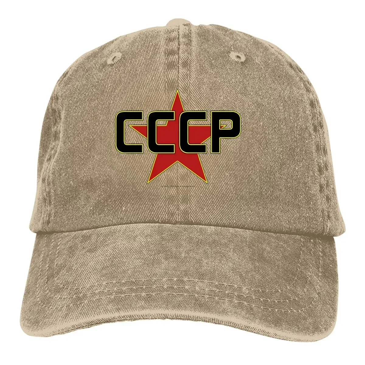 Washed Men's Baseball Cap CCCP Over the Red  Trucker Snapback Caps Dad Hat Russian USSR CCCP GuIfHats