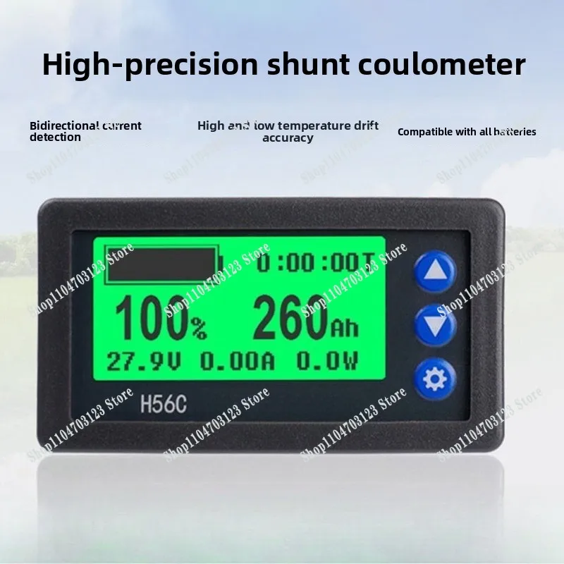 Factory direct sales battery capacity tester voltage and current power  coulometers power indicator bidirectional DC10~ 100V