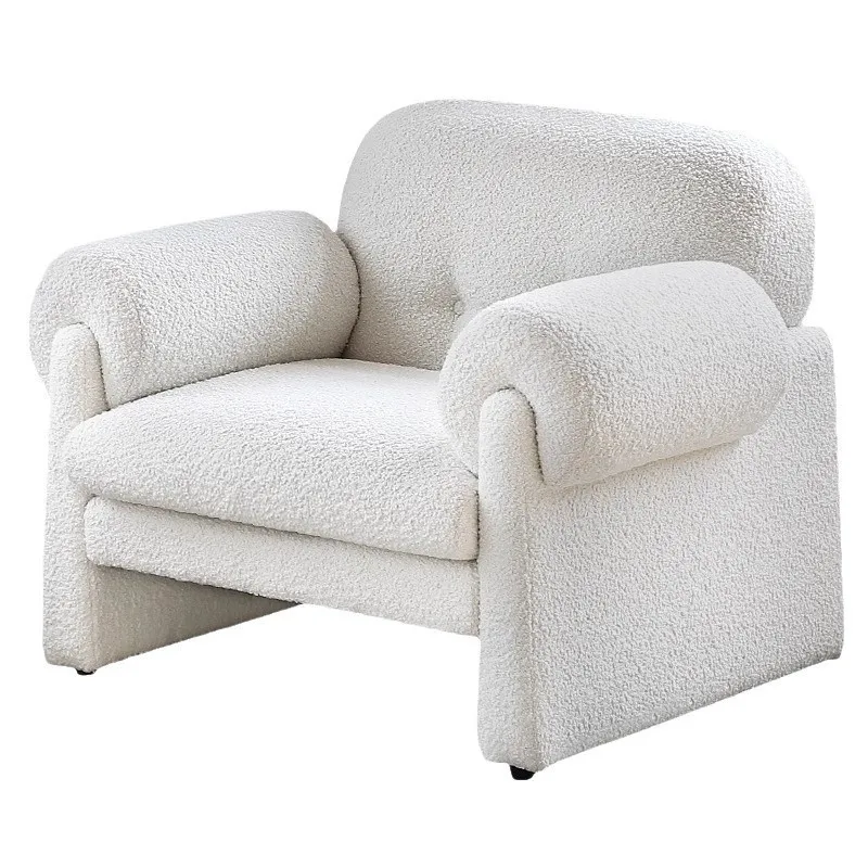 

Nordic simple modern cream style single and double three-person sofa combination large and small apartment livin