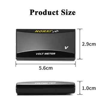Digitální voltmetr KOSO pro motocykly NVX NMAX TMAX XMAX 300 LED mini 6V 12V elektromobilní měřič elektřiny do auta 8 nejlepší prodej 6voltový měřič - №8