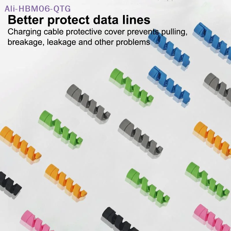 *20PCS Silicone Spiral Cable Winder Cable Saver Cover USB Wire Protection For Android Phone Mouse Earphone Date Cord Winder Clip