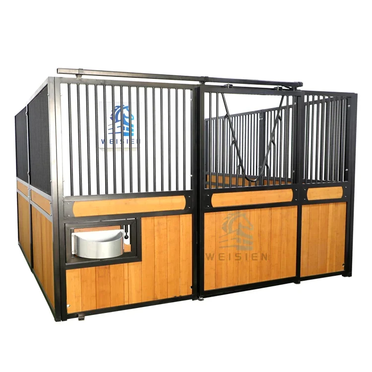 Convenient Stables Indoor Bamboo and Wood Environmentally Friendly New Version Private Horse Farm Horse Show Use horses barn