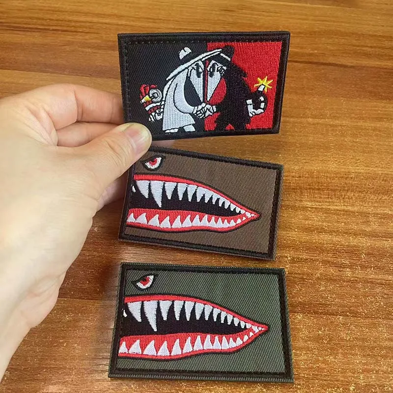 Einäugiger Hai, Warnung: Ich habe keine Ahnung, was ich tue, Stoffapplikation, Stickerei, Moral-Emblem, Taktische Patches – Detail 5