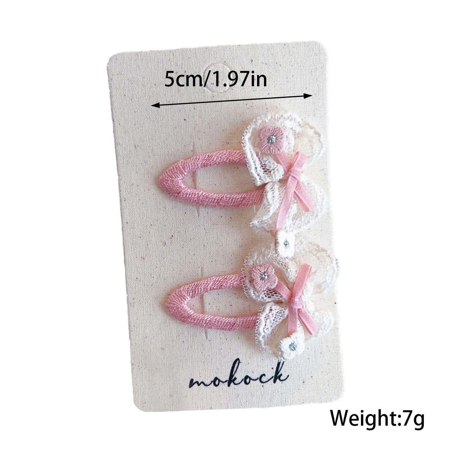 2026 Neu 2 Stück/Set Bestickte Cartoon-Haarspangen Süße Rosa Schaf-Bär-Kaninchen-Haarklammern ohne Haarschäden für Babymädchen und Kleinkinder – Detail 1