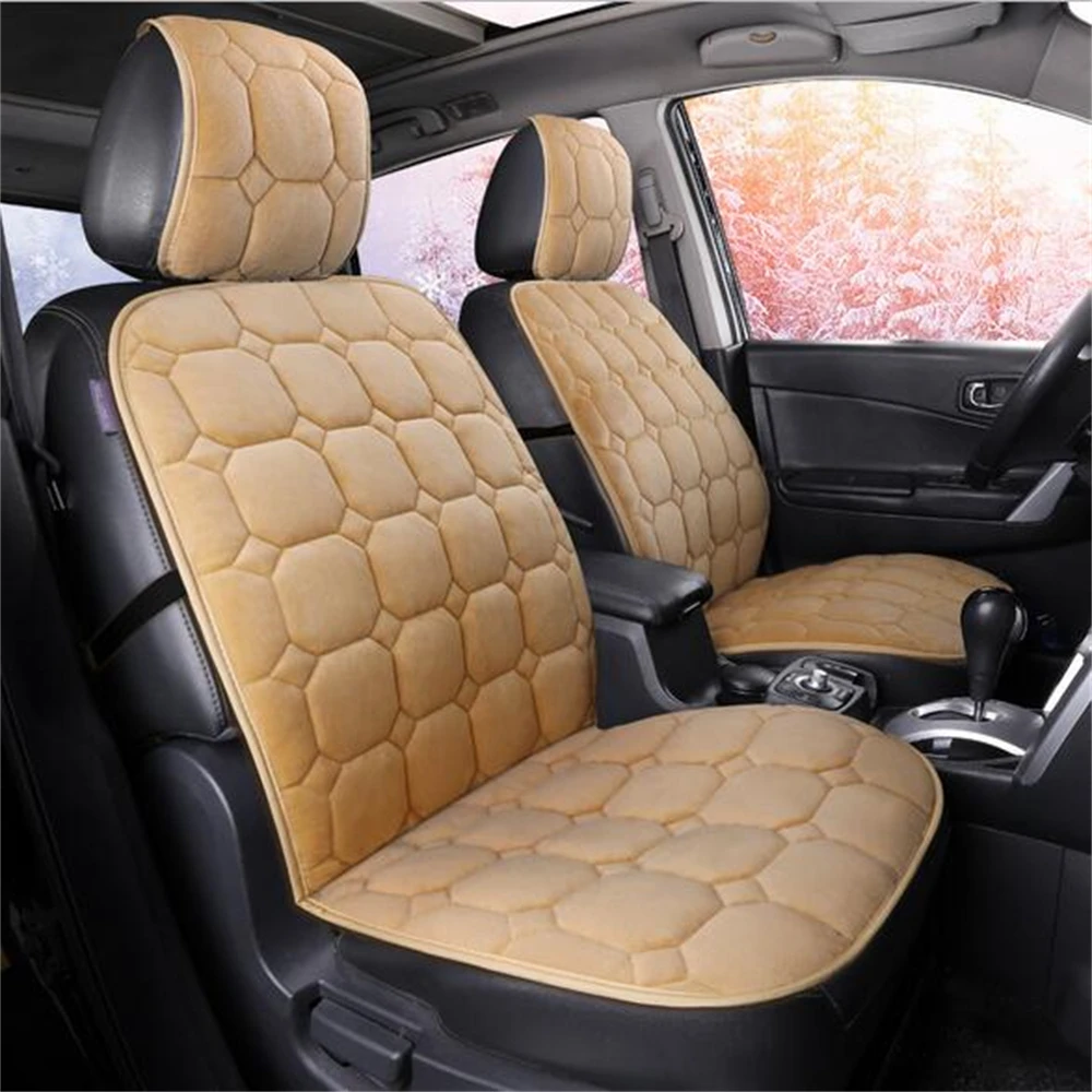 3 Colors Universal Car Warm Seat Cover Full Seat Covers Crossovers Sedans Auto Interior Accessories Full Cover Set for Car Care