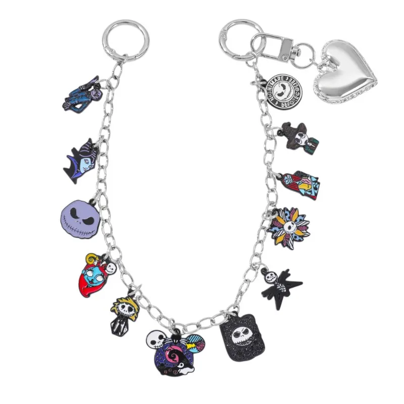 كابوس قبل عيد الميلاد حقيبة سلسلة قلادة الكرتون موضة زر مزدوج سبائك الزنك اكسسوارات الحفلات السراويل خلع الملابس هدية #1