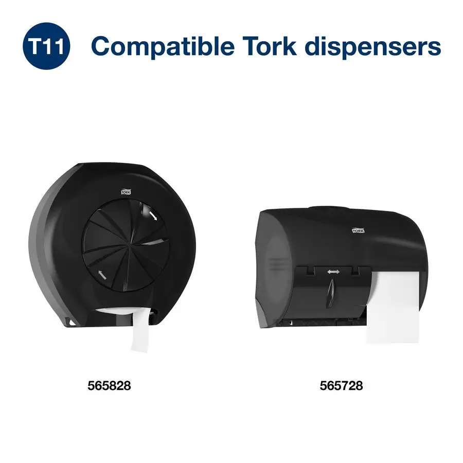 لفة ورق تواليت متوسطة الحجم من OptiCore باللون الأبيض T11، عالمية، طبقتين، 36 × 865 ورقة، 161990 #6